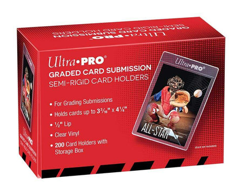 ULTRA PRO CARD SLEEVE - Semi Rigid 1/2" Lip Tall Sleeves (200ct)